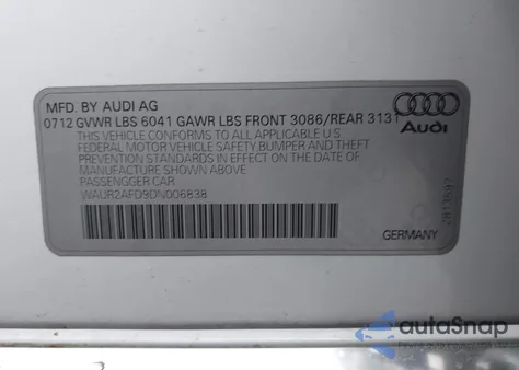 2013 Audi A8 L 4.0T from USA, damaged, VIN WAUR2AFD9DN006838